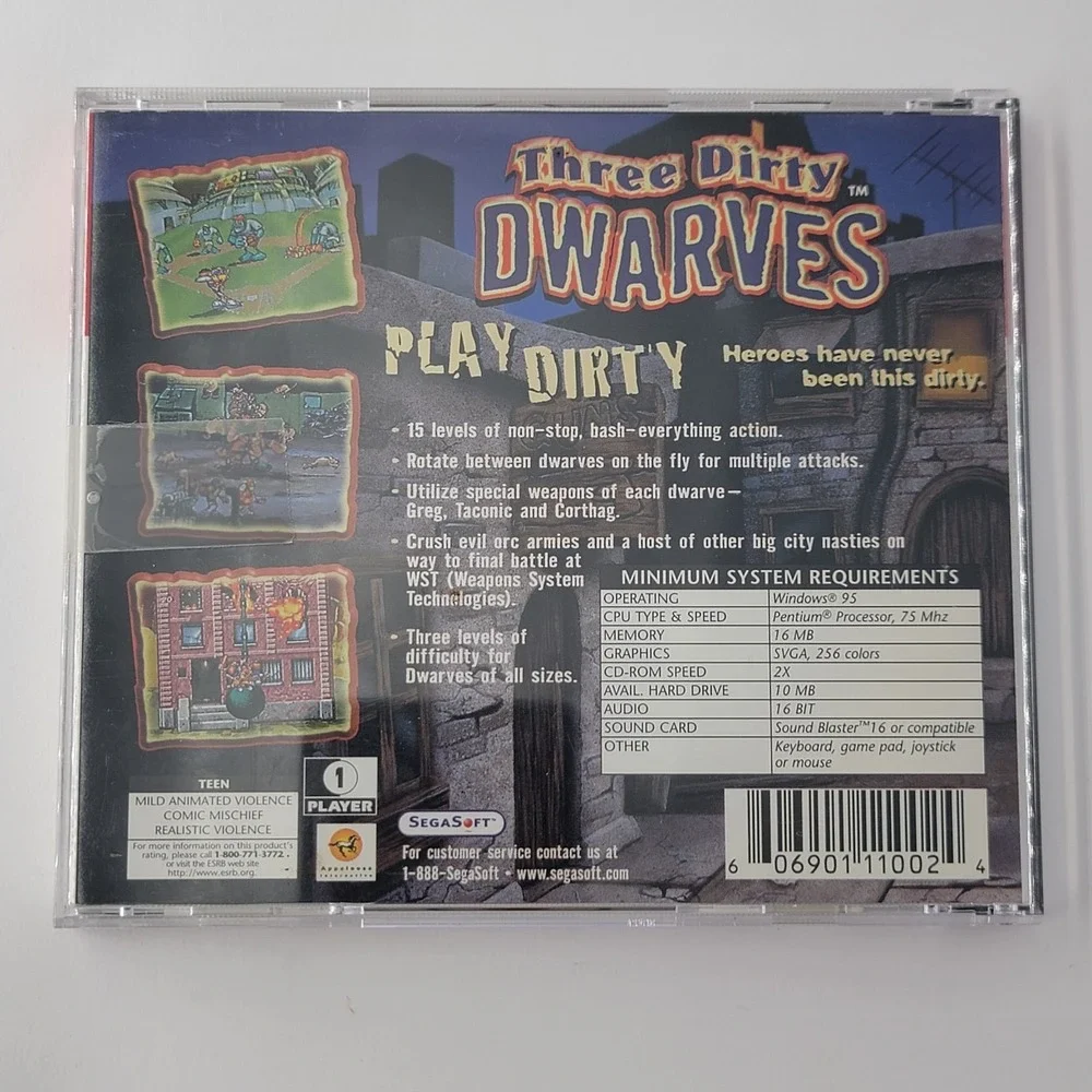 Three Dirty‎ Dwarves - 1996 Sega Soft Windows / PC CD-Rom Game